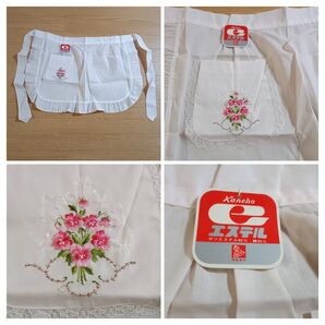 昭和レトロ 未使用品 カネボウ エステル 前掛けエプロン