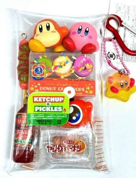 星のカービィ『おいしい物がいーっぱい!』ガチャ詰めポーチ ドーナツ フランクフルト ワドルディ