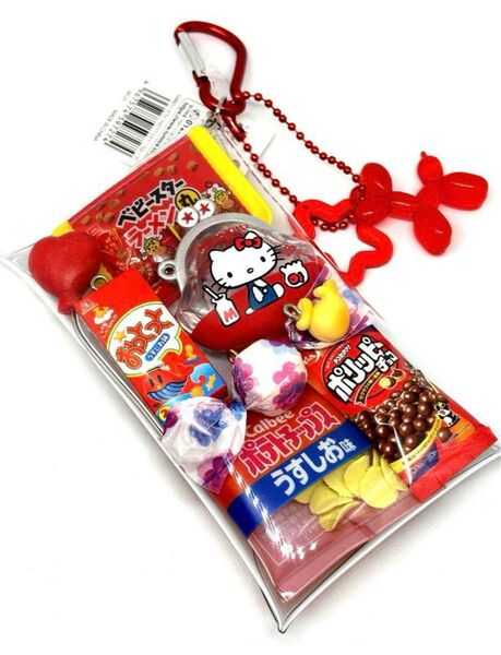 キティちゃん『お菓子屋さんでお買い物』ガチャ詰めポーチ おっとっと ベビースター カルビー