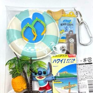 スティッチ『Hawaii ハワイの休日』地球の歩き方 ハワイアナス ガチャ詰めポーチ