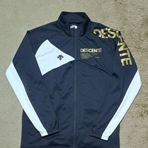 DESCENTE ジャージ メンズ Lサイズ ブラック×ホワイト×ゴールド