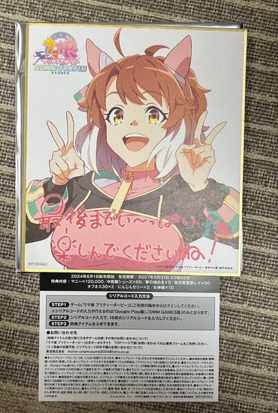 ウマ娘プリティーダービー 新時代の扉 第2弾 ダンツフレーム 映画 特典 入場者特典 色紙 シリアルコード付き