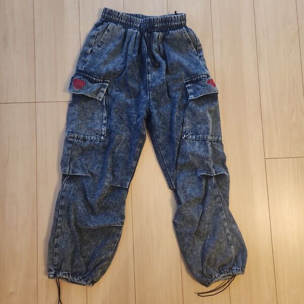 しまむら カーゴパンツ 160 デニム
