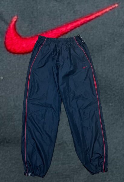00s OLD NIKE トラックパンツ ナイロンパンツ y2k ドローコード