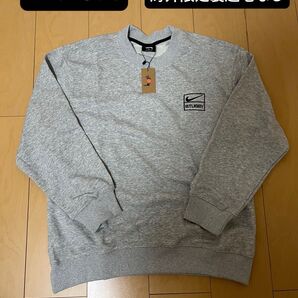 STUSSY × NIKE スウェット トレーナー Fleece Crew Mサイズ 海外限定 裏起毛なし