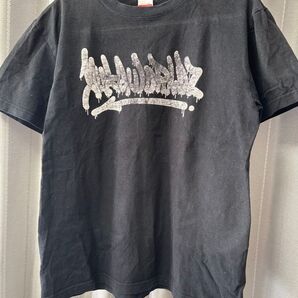 黒グラフィックティシャツ 古着 黒Tシャツ