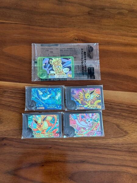 ポケモンフレンダ 第4弾 イーブイしんかロード ワンダーピック 4枚セット+パーモット