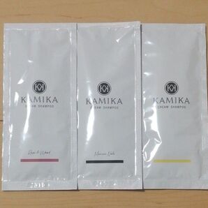 カミカ KAMIKA/クリームシャンプー/お試し3種/ローズ&ウッド他/25g×3包/ヘアケア/ダメージケア/旅行にも