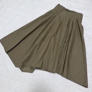 mystic 株式会社パル フレアスカート (F)カーキ アシンメトリー