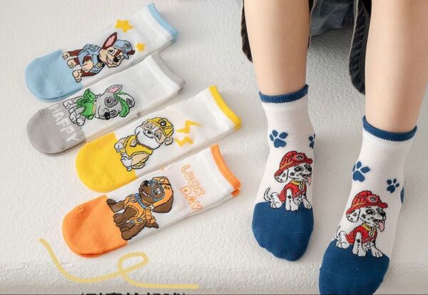 パウパトロール ベビー キッズ ソックス 子供靴下 5足セットD 3-5歳