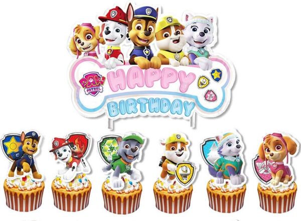 お誕生日 パウパトロール ケーキトッパーセットC