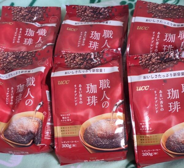 6袋/UCC 職人の珈琲 あまい香りのリッチブレンド 300g×6袋 レギュラーコーヒー 粉/NA