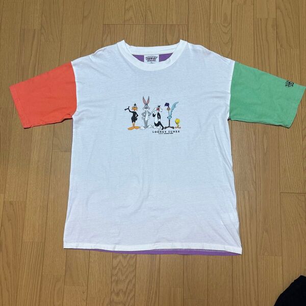 LOONEY TUNES Tシャツ 古着 マルチカラー ルーニーテューンズ
