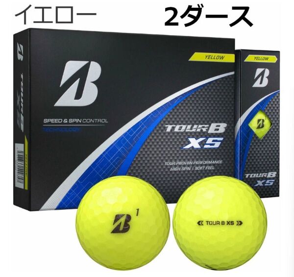 BRIDGESTONE GOLF 【 ブリヂストン 】 TOUR B XS ゴルフ ボール 2ダース イエロー