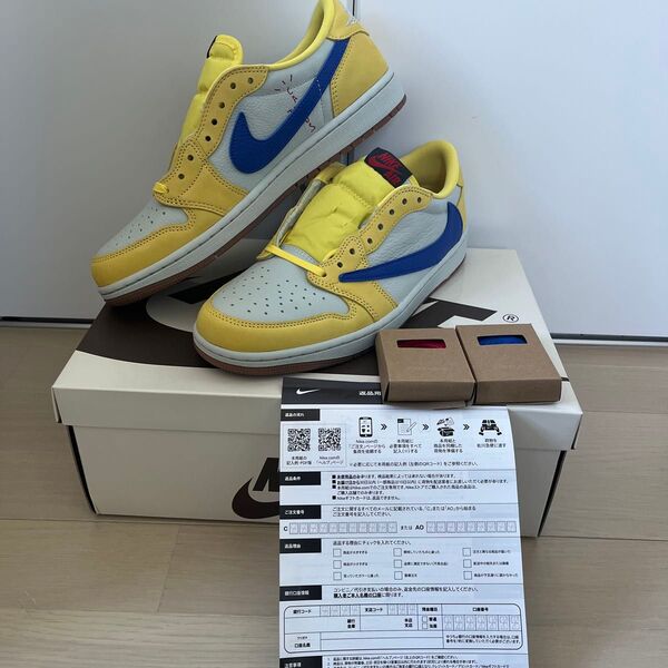 正規品!新品!WMNS 28.0 Travis Scott × Air Jordan 1 Low カナリー トラヴィス スコット