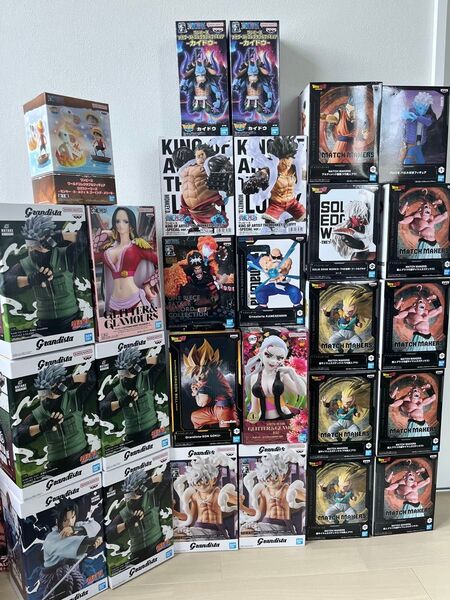 未開封!フィギュア!27個セット!まとめ売り!ドラゴンボール ONE PIECE ナルト 鬼滅の刃 魔人ブウ ルフィ カカシetc