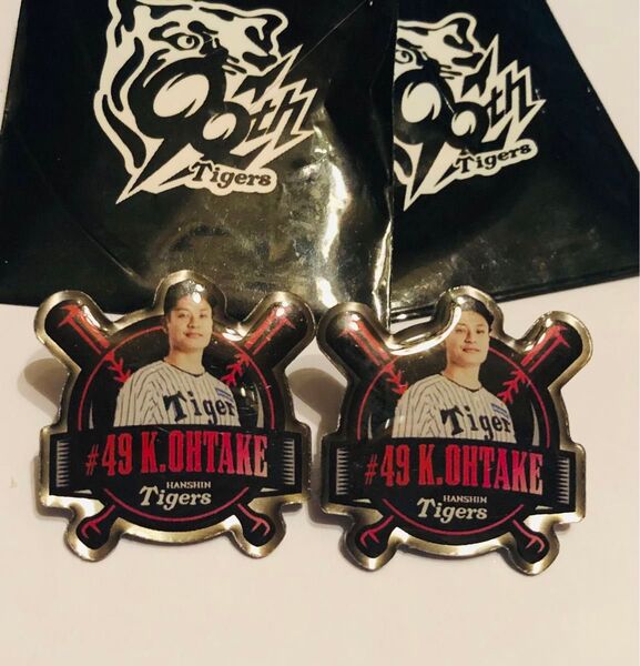 阪神タイガース ファンクラブ応援デー ピンバッジ 大竹耕太郎
