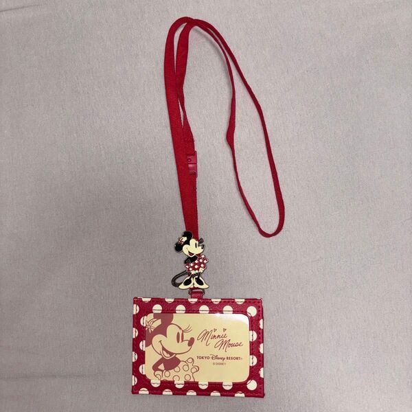 東京ディズニーリゾート カードホルダー ミニーマウス サイン付き パスケース 定期入れ