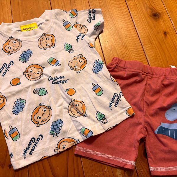 おさるのジョージ Tシャツ&ハーフパンツ 2点セット