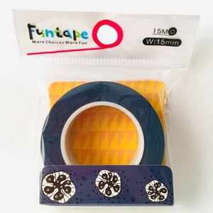 新品*funtape マスキングテープ くらげ クラゲ 海月 15mm*ファンテープ 海外 台湾 マステ*即決