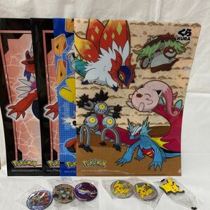 くら寿司ポケモン クリアファイル 缶バッジ まとめ売り