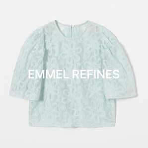 EMMEL REFINES EM フラワー シシュウ シアー ブラウス