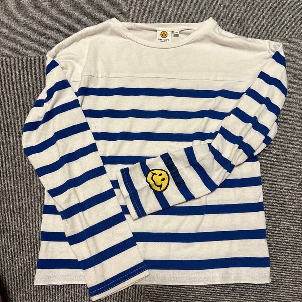 SMILEY ボーダー ロンT 長袖Tシャツ カットソー 140