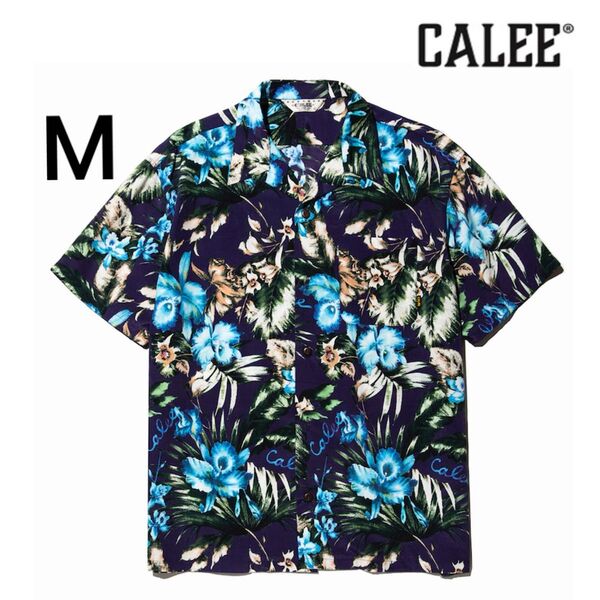 CALEE S/S ALOHA SHIRT アロハシャツ M 半袖 花柄 シャツ レーヨン