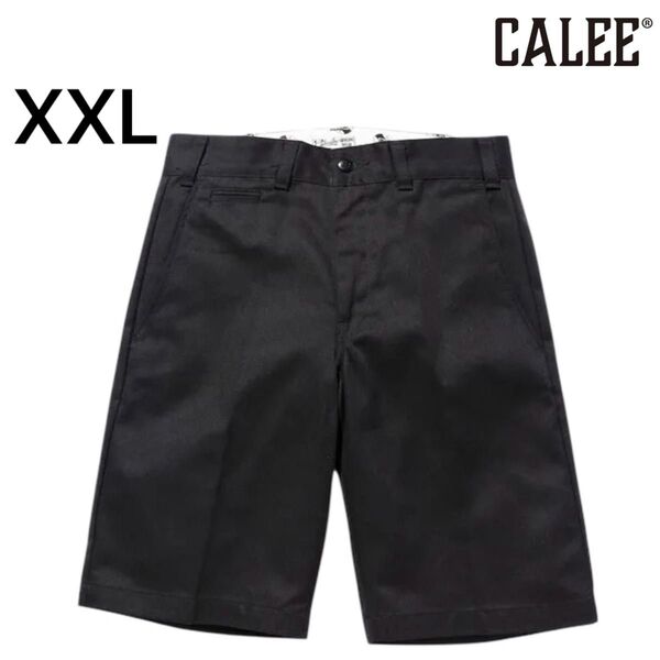 CALEE T/C CHINO SHORTS ショートパンツ ハーフパンツ 春夏 ツイル チノ ショーツ 黒 ブラック