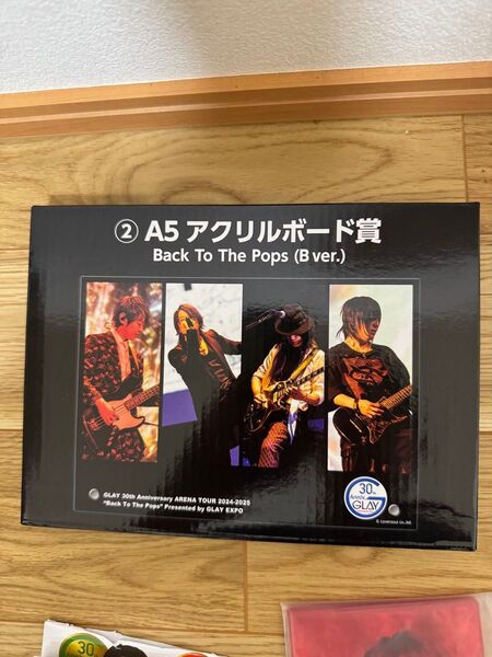 GLAY 30thAnniversaryエンタメくじvol.2②A5アクリルボード賞BackToThePops(Bver.)他