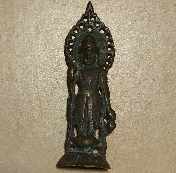 観音立像 仏教美術 古銅 時代物 骨董