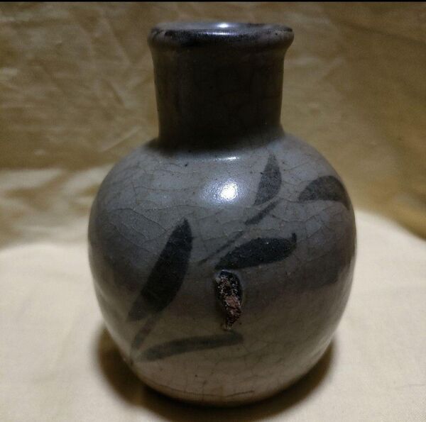 絵唐津徳利 花入 時代物アンティーク 花瓶 骨董品