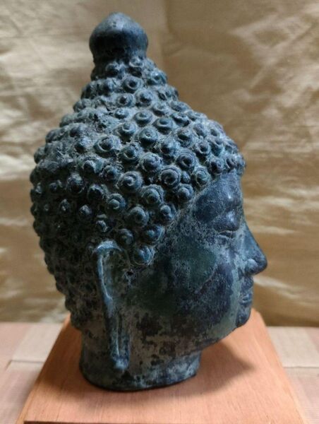 タイ スコータイ 青銅 仏頭 時代物アンティーク