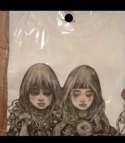 Aマッソ 滑稽 ヒグチユウコ コラボTシャツ 白 L