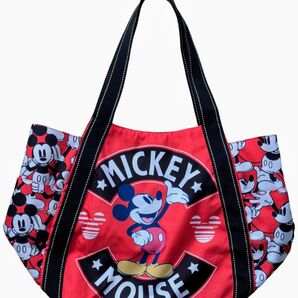 DISNEY ディズニー ミッキーマウス バルーントートバッグ 大容量 レッド マザーズバッグ