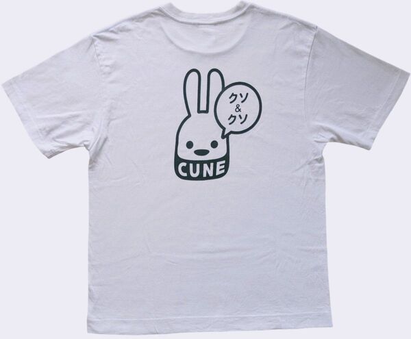 CUNE キューン クソ&クソ ウサギ 半袖Tシャツ ホワイト Lサイズ メンズ レディース 白