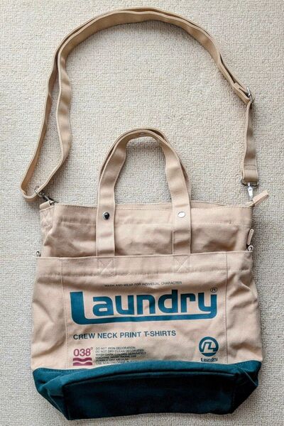Laundry ランドリー ショッパーロゴ 4way トートバッグ ショルダーバッグ リュックサック 帆布 かばん