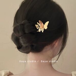 ヘアクリップ 韓国 髪留め ヘアアクセサリー 蝶 訳あり