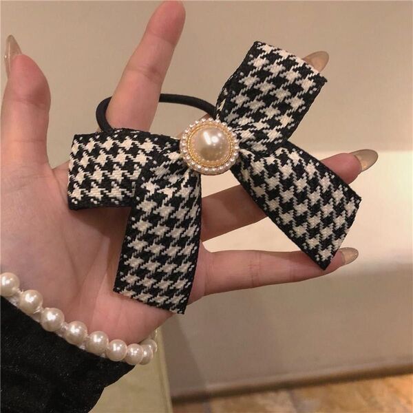 ハンドメイド リボンバレッタ 韓国 ヘアクリップ ヘアゴム シュシュ