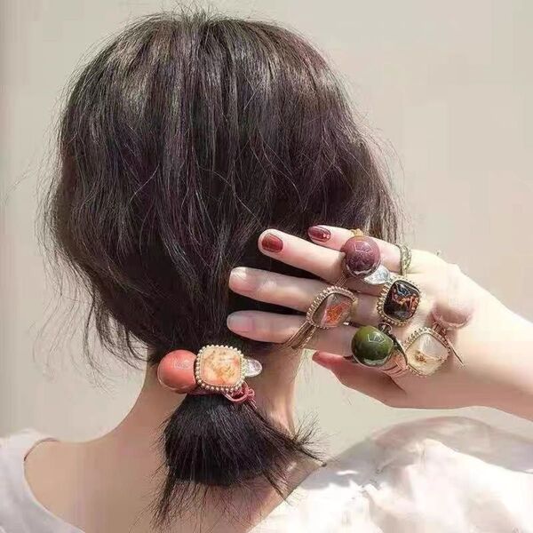 ヘアアクセサリー 髪飾り ヘアゴム シュシュ かわいい 髪留め 3点セット