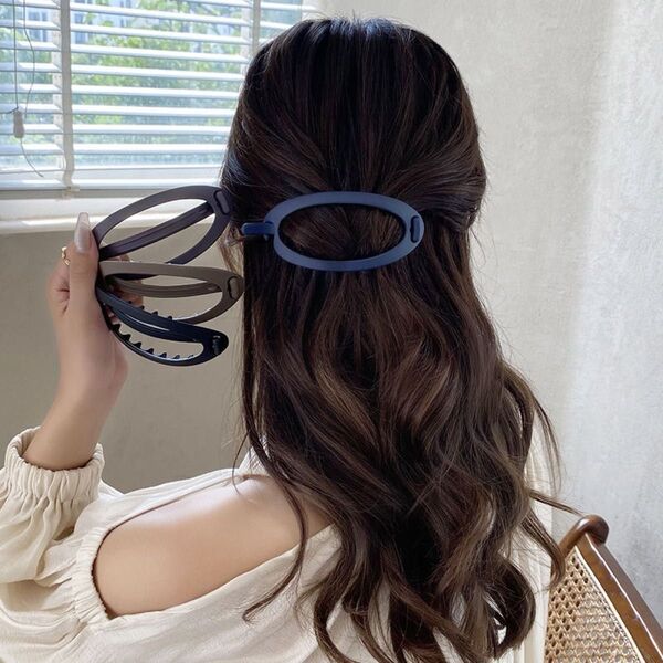 ヘアクリップ ヘアゴム バンスクリップ 韓国 バレッタ ヘアピン 髪飾り2番