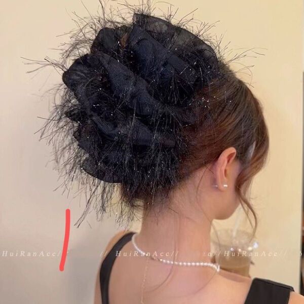ハンドメイド バンスクリップ ヘアバンド 大きめ 韓国 ヘアアクセサリー バレッタ ヘアクリップ ヘアピン2点セット