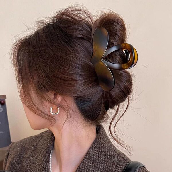 ハンドメイド バレッタ ヘアアクセサリー ヘアクリップ ヘアピン3色3点セット
