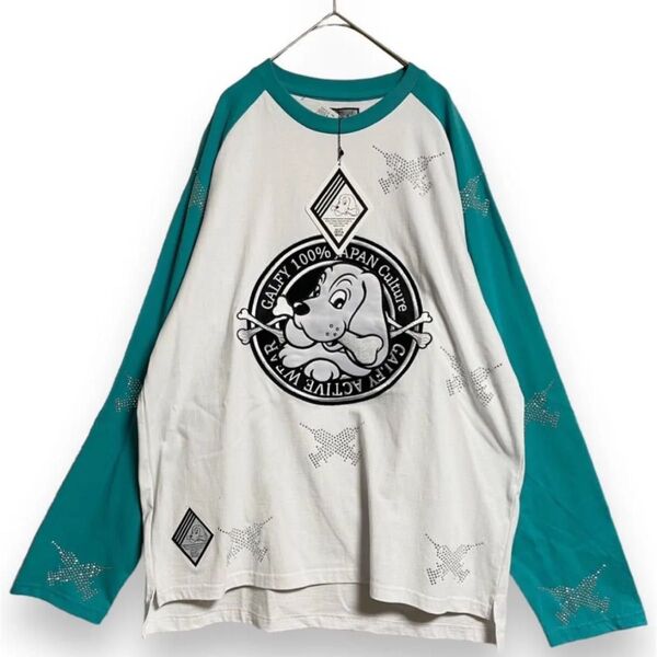 新品タグ付き GALFY ガルフィ×ドン・キホーテ ロンT クレイジーわんわん大学