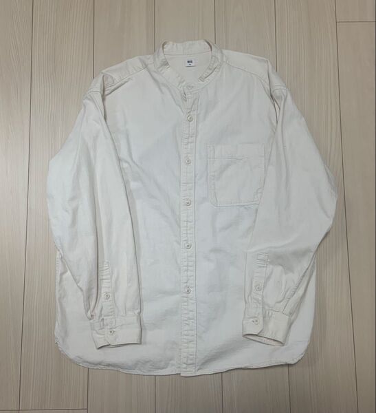 UNIQLO デニムオーバーサイズスタンドカラーシャツXL