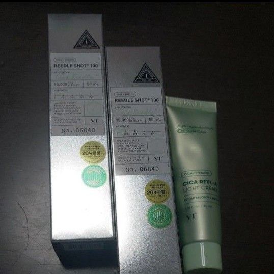 VT リードルショット100 デイリー 50ml2本シカレチaライトクリーム30ml
