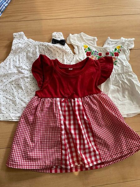 ベビー服 女の子 ノースリーブ トップス 3着セット