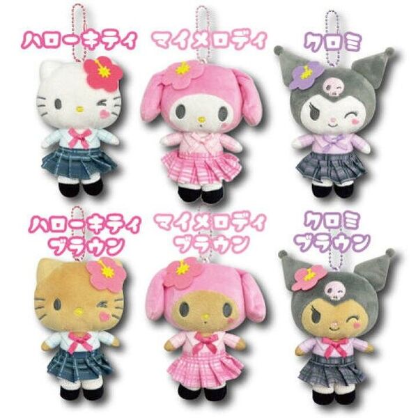 ハローキティ マイメロディ クロミ マスコットぬいぐるみ 6個セット