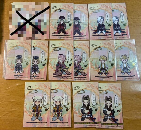 刀剣乱舞 アニメイトカフェ箔押しカード 2枚セット7組(計16枚)