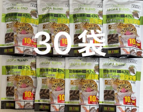 【訳あり】 爬虫類用フード レオパブレンド 66g8袋